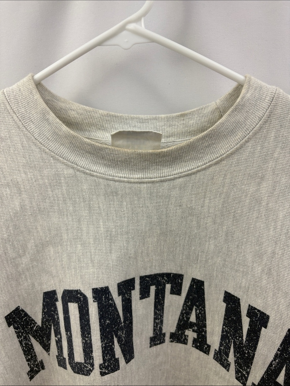 Vintage Champion Reverse Weave Sweatshirt 90's Mens Large Gray Montana Graphic - Picture 4 of 9